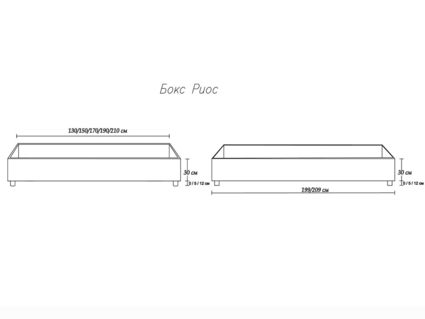 Кровать Димакс Риос Нуар 140х200