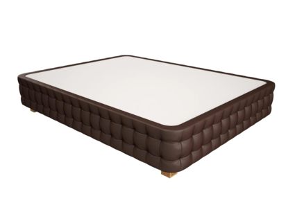 Кровать Mr.Mattress Twin Box экокожа Brown 160х190