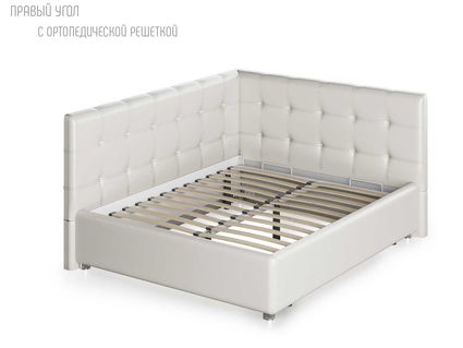 Кровать Nuvola Sabina угловая Velutto 26 120х190