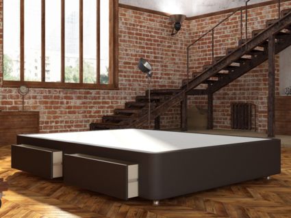 Кровать Mr.Mattress Site Box экокожа Brown 276