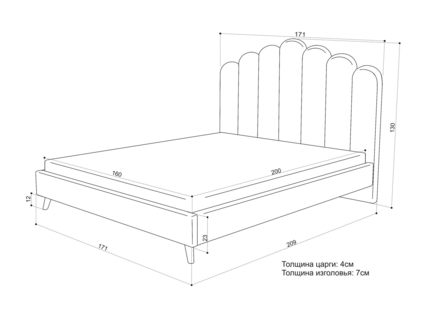 Кровать Sontelle Style Lixano Velutto 01 200х200