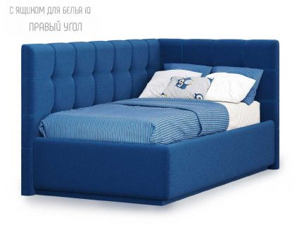 Кровать Nuvola Sabina угловая Velutto 26 (с подъемным механизмом) 180х190