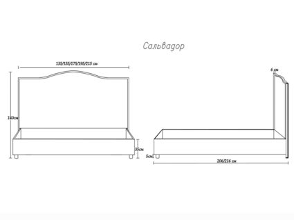 Кровать Димакс Сальвадор Агат 140х200