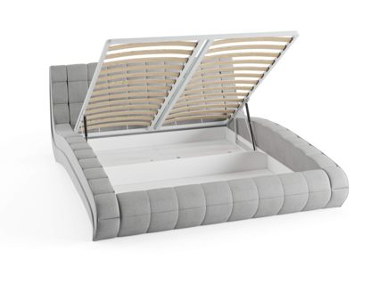 Кровать Сонум Milano Экокожа Графит (с подъемным механизмом) 90х190