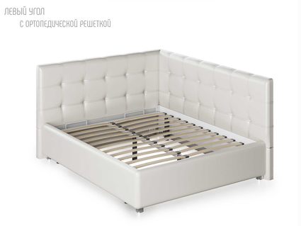 Кровать Nuvola Sabina угловая Velutto 26 120х190