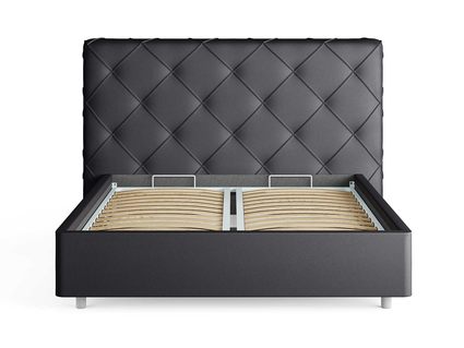 Кровать Сонум Manhattan Экокожа Коричневый (с подъемным механизмом)