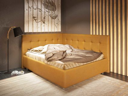 Кровать Nuvola Sabina угловая Velutto 26 120х190