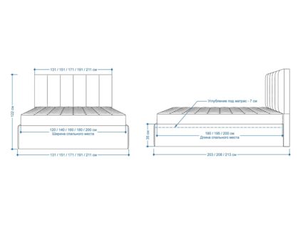 Кровать Lonax Милана велюр Dolly-3 (с подъемным механизмом) 180х200